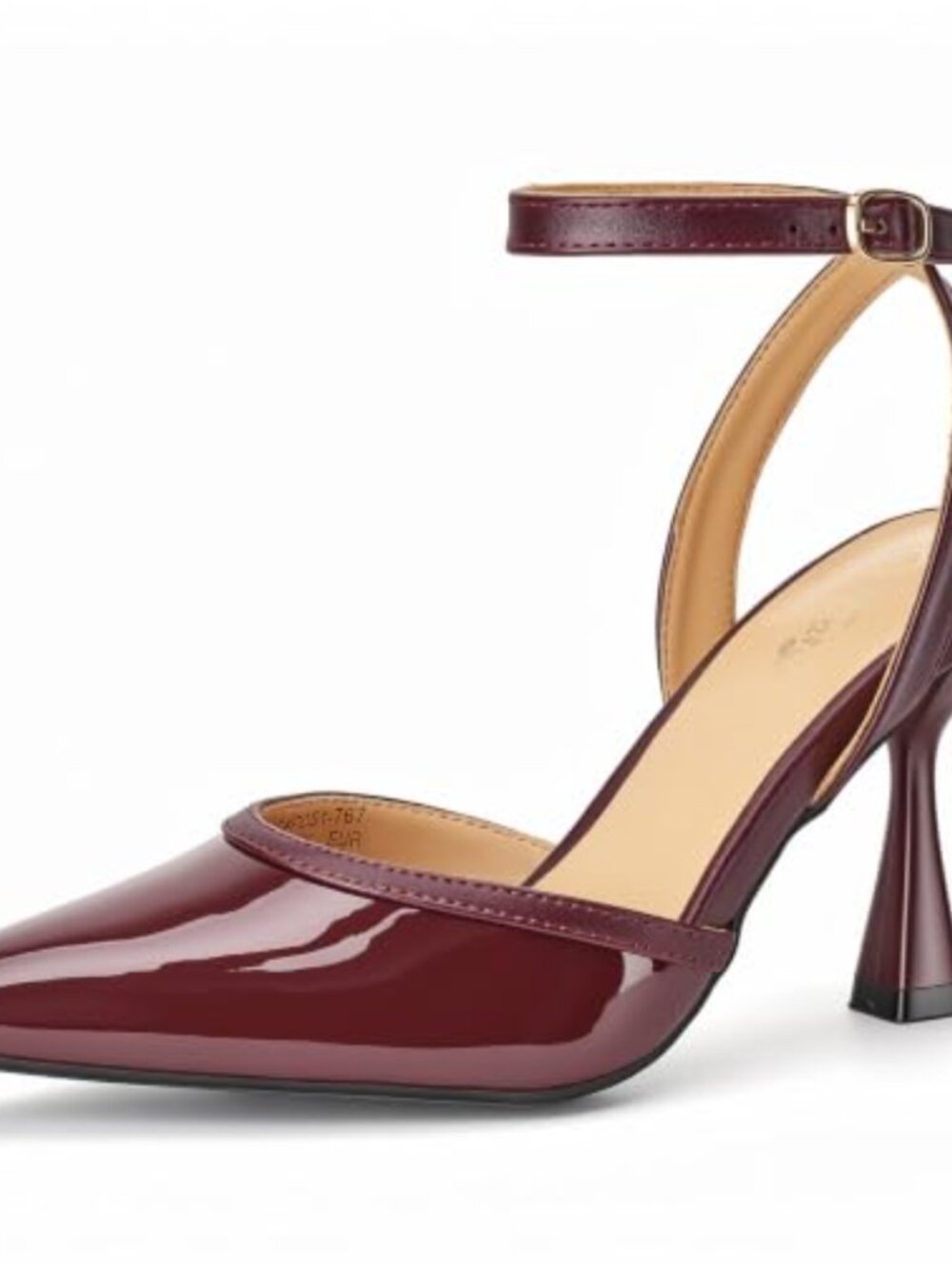 Women's Slingback Stiletto Heels Pointed Toe Ankle Strap 3.35" Pumps Wedding